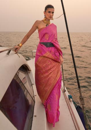 Picture of Resplendent Silk Thistle Saree