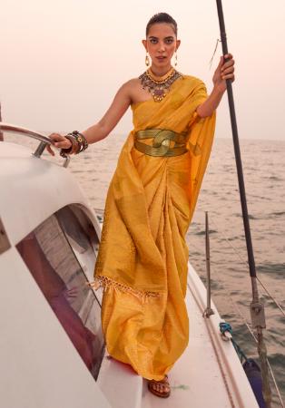 Picture of Lovely Silk Sandy Brown Saree