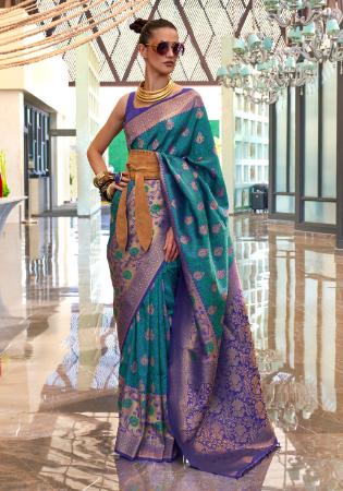 Picture of Ideal Silk Dark Slate Blue Saree