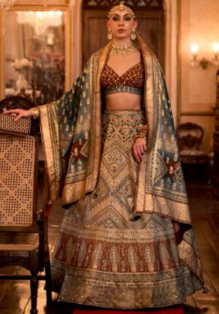 Picture of Resplendent Silk Brown Lehenga Choli