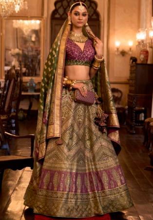 Picture of Good Looking Silk Purple Lehenga Choli