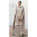 Picture of Superb Georgette Beige Straight Cut Salwar Kameez