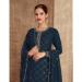 Picture of Georgette Dodger Blue Straight Cut Salwar Kameez