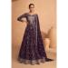 Picture of Georgette Saddle Brown Anarkali Salwar Kameez