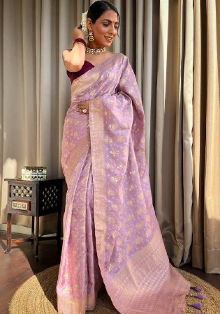 Picture of Excellent Silk Rosy Brown Saree