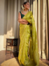 Picture of Appealing Silk Chartreuse Saree