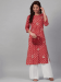 Picture of Alluring Rayon Indian Red Kurtis & Tunic