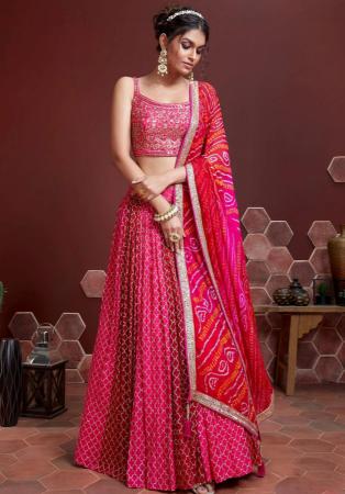 Picture of Good Looking Chiffon & Silk Light Coral Lehenga Choli