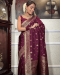 Picture of Resplendent Silk Brown Saree