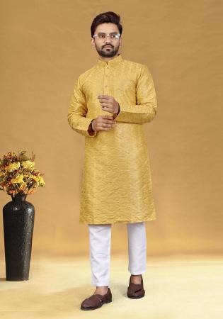 Picture of Gorgeous Silk Sandy Brown Kurtas