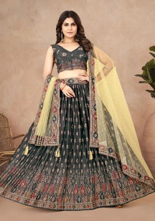 Picture of Graceful Silk Black Lehenga Choli