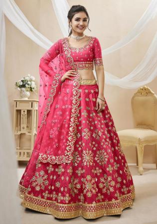 Picture of Bewitching Silk Light Pink Lehenga Choli