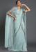 Picture of Well Formed Georgette Dark Sea Green Saree