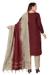 Picture of Well Formed Silk Maroon Straight Cut Salwar Kameez