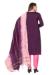 Picture of Exquisite Silk Purple Straight Cut Salwar Kameez