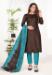 Picture of Sublime Silk Brown Straight Cut Salwar Kameez