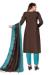 Picture of Sublime Silk Brown Straight Cut Salwar Kameez