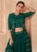 Picture of Chiffon & Georgette Dark Green Straight Cut Salwar Kameez