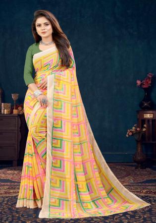 Picture of Grand Georgette Sandy Brown Saree