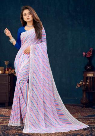 Picture of Graceful Georgette Plum Saree