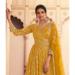 Picture of Nice Silk Dark Golden Rod Anarkali Salwar Kameez