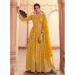 Picture of Nice Silk Dark Golden Rod Anarkali Salwar Kameez