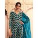 Picture of Shapely Silk Dark Slate Blue Anarkali Salwar Kameez