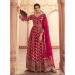 Picture of Shapely Silk Crimson Anarkali Salwar Kameez