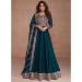 Picture of Ravishing Silk Teal Anarkali Salwar Kameez