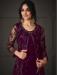 Picture of Gorgeous Net Dark Magenta Straight Cut Salwar Kameez