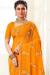 Picture of Statuesque Georgette Yellow Saree