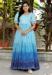 Picture of Charming Chiffon Sky Blue Readymade Gown