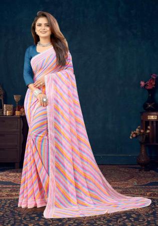 Picture of Magnificent Georgette Light Pink Saree