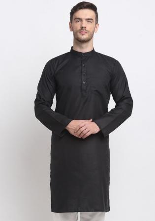 Picture of Classy Cotton Black Kurtas