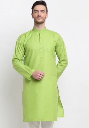 Picture of Amazing Cotton Pale Golden Rod Kurtas