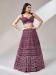 Picture of Pleasing Net Brown Lehenga Choli