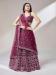 Picture of Pleasing Net Brown Lehenga Choli