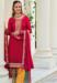 Picture of Sublime Georgette Crimson Straight Cut Salwar Kameez