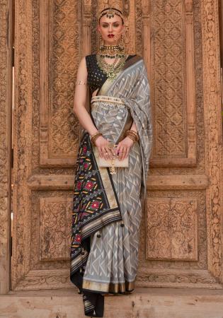 Picture of Ideal Silk Dim Gray Saree