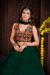 Picture of Bewitching Crepe Dark Green Lehenga Choli