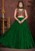 Picture of Fine Crepe Dark Green Lehenga Choli