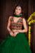 Picture of Fine Crepe Dark Green Lehenga Choli