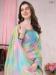 Picture of Good Looking Chiffon & Georgette Cadet Blue Saree