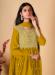 Picture of Georgette Dark Golden Rod Readymade Salwar Kameez