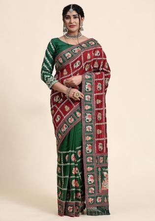 Picture of Marvelous Silk Sea Green Saree