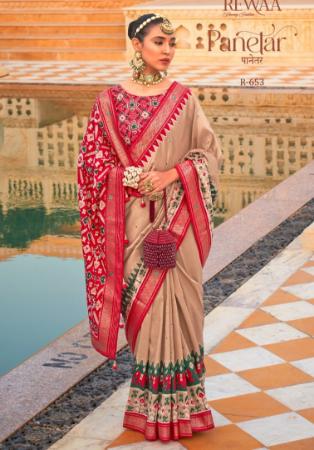 Picture of Delightful Silk Tan Saree