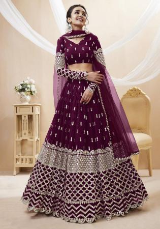 Picture of Sublime Georgette Maroon Lehenga Choli