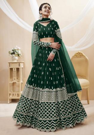 Picture of Charming Georgette Sea Green Lehenga Choli