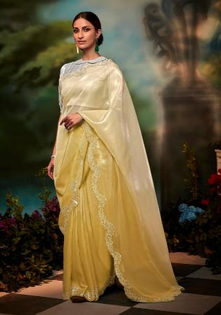 Picture of Gorgeous Silk Khaki Saree