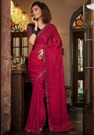 Picture of Good Looking Chiffon & Satin Light Coral Saree